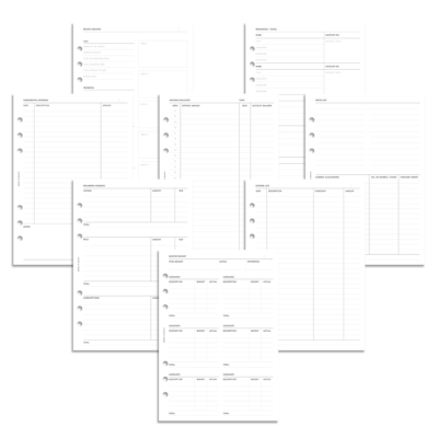 Financial Planner Insert Bundle | Refreshed Layout