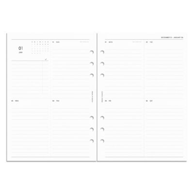 2024 Dated Planner Inserts | Vertical Weekly Lined | Sunday Start