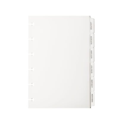 Monthly Side Tab Planner Dividers | Low Profile | Matte